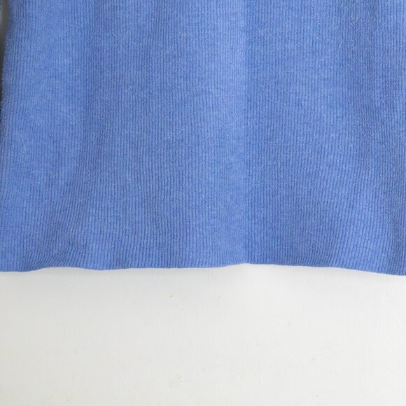 Nine West Ribbed Knit V-Neck Sweater - Blue - Picture 7 of 12